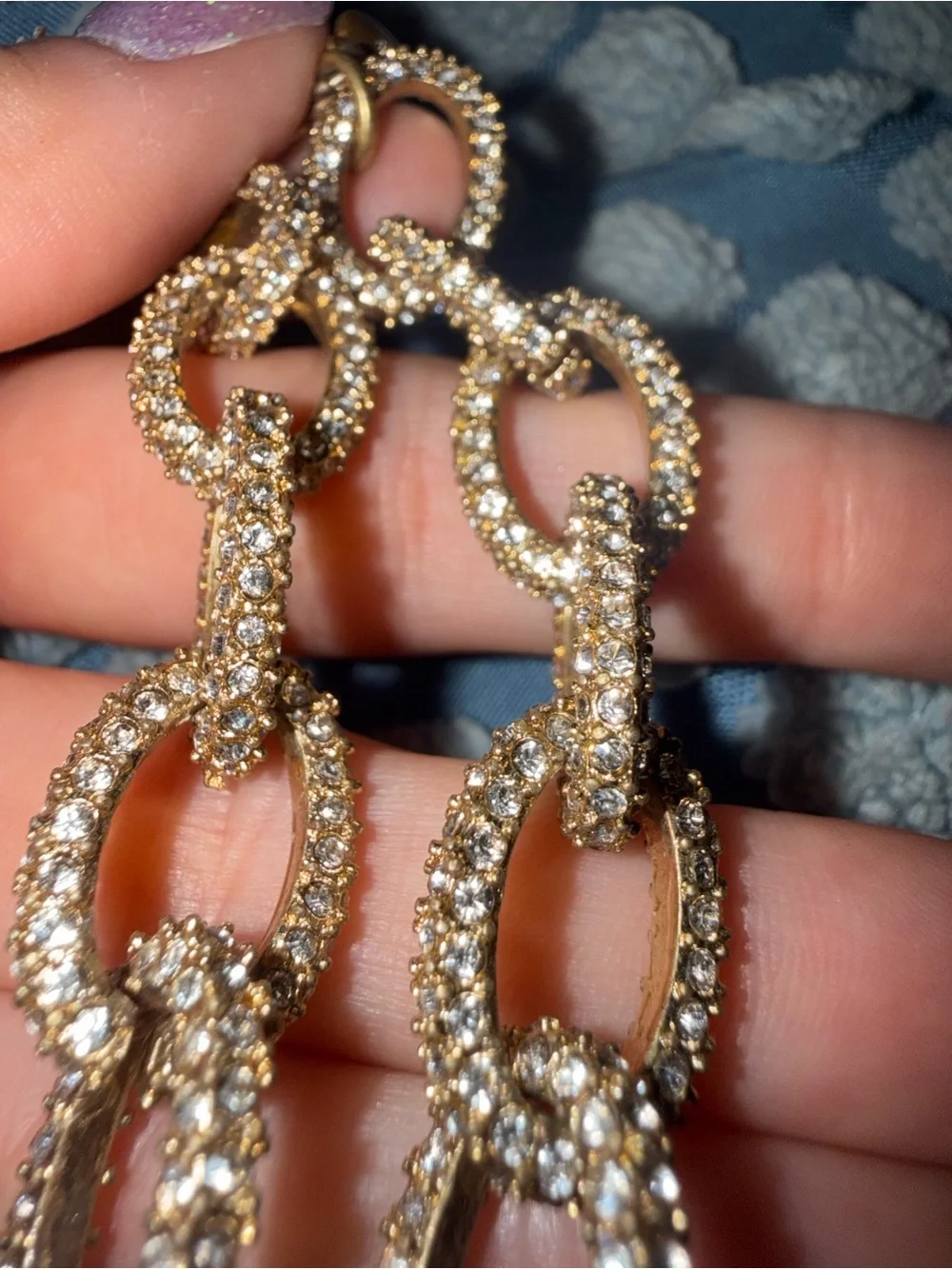 J. Crew Gold Crystal Link Bracelet
